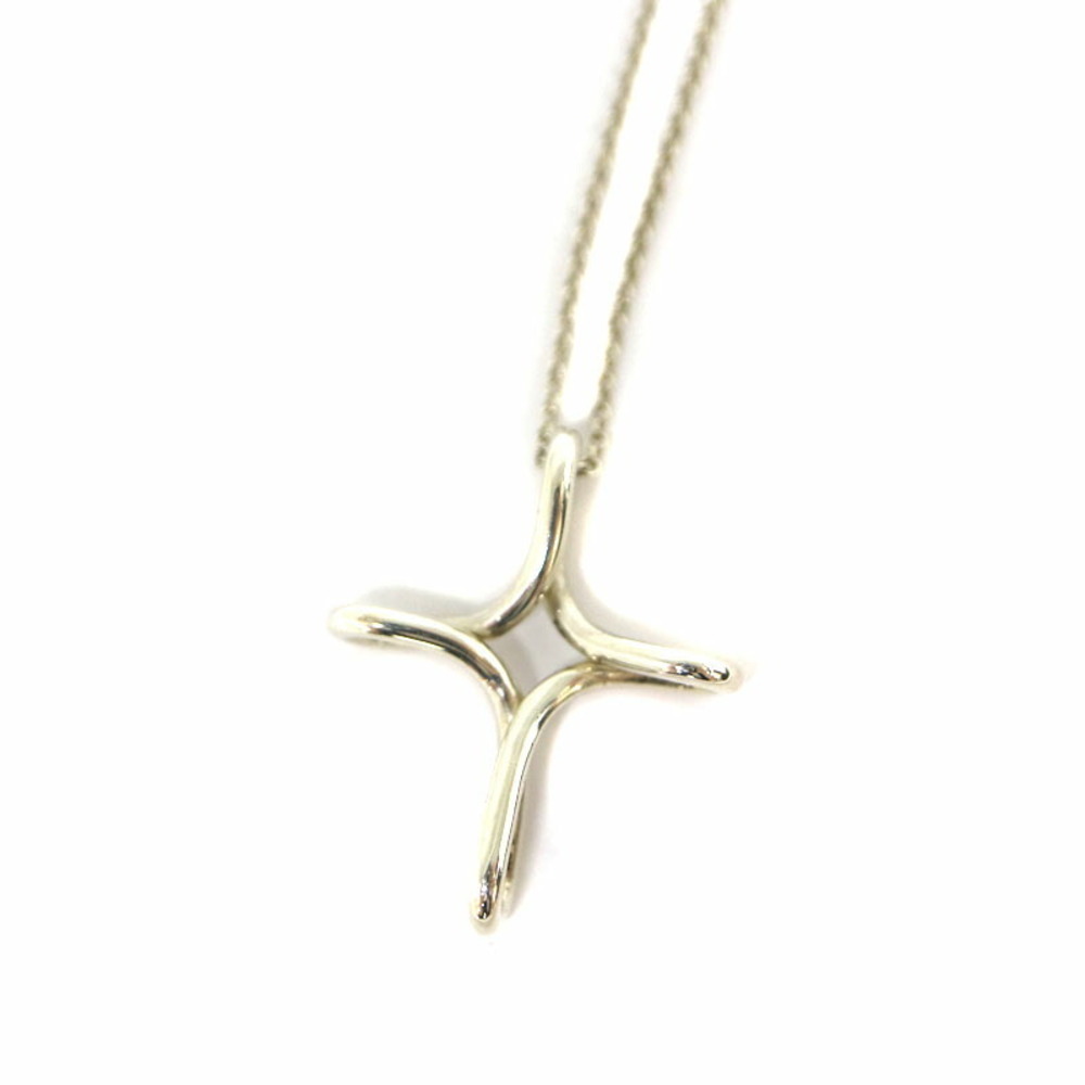 TIFFANY Co Infinity Crossbody Necklace Silver Accessory Kantei kyoku Akanebe